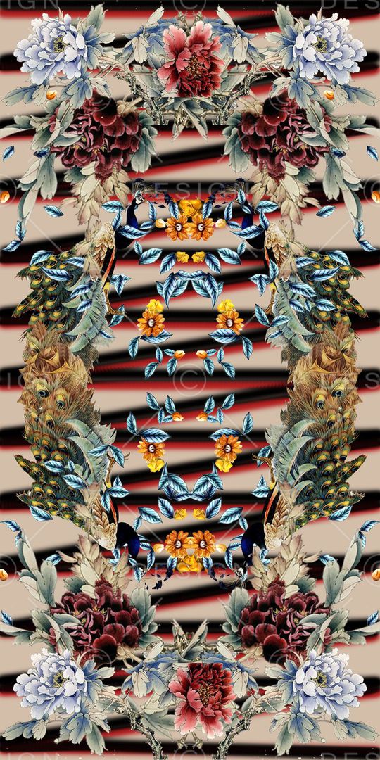 水墨印花华亿平台图片