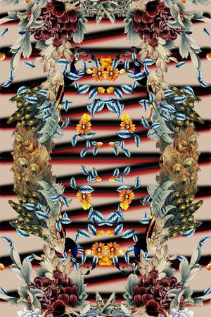 水墨印花华亿平台图片