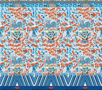 511834-仿古绣花麒麟吉祥图案