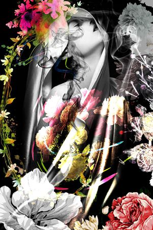 抽象时尚印花华亿平台图片