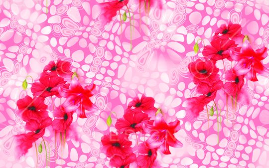 手绘水彩印花华亿平台图片