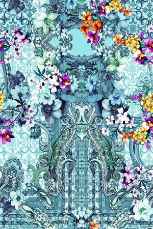 花卉印花华亿平台图片