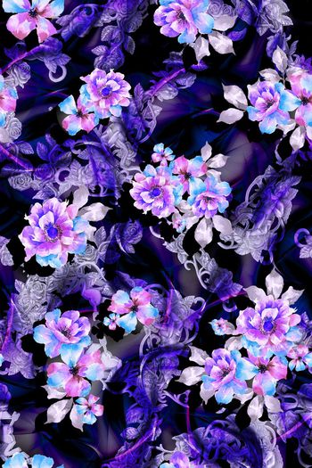 511990-多彩水彩花卉抽象底纹欧式花纹组合