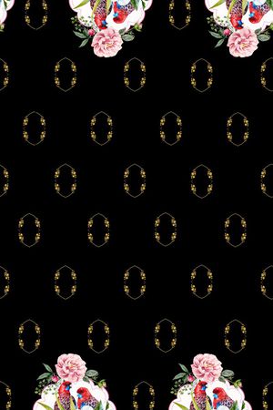 水彩牡丹花印花华亿平台图片