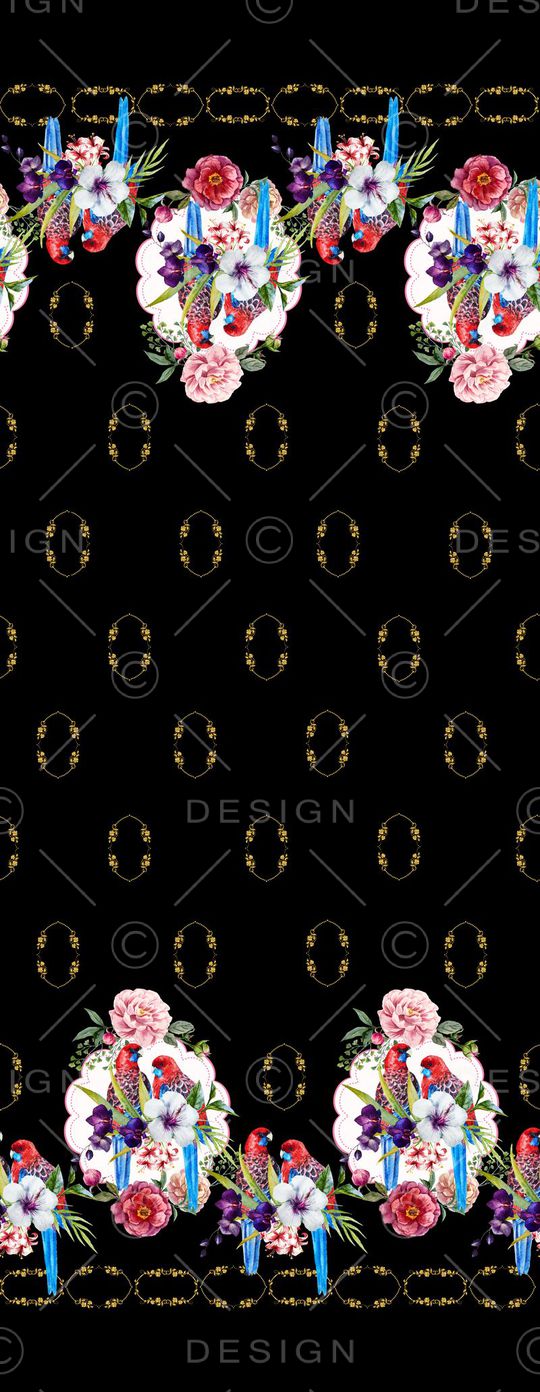 水彩牡丹花印花华亿平台图片