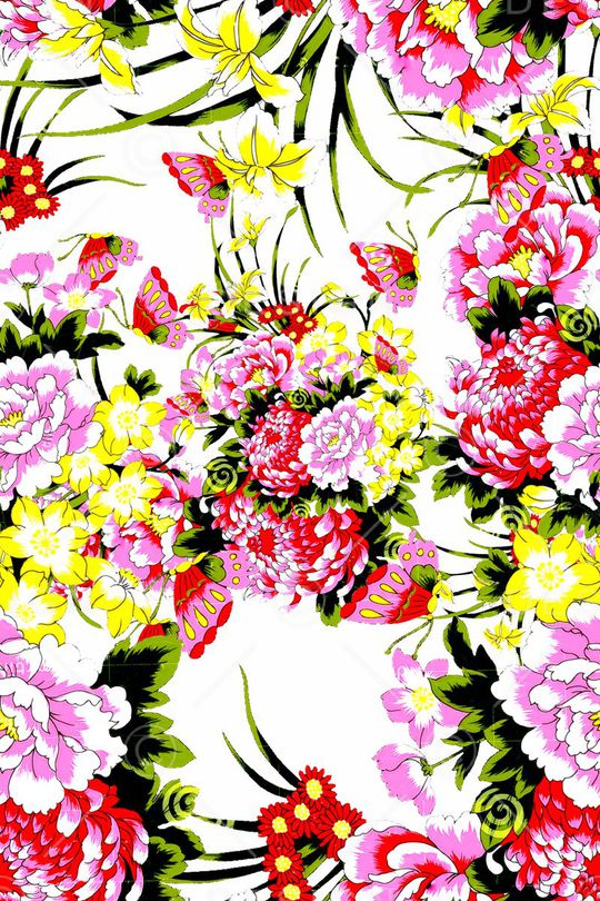 花卉印花华亿平台图片