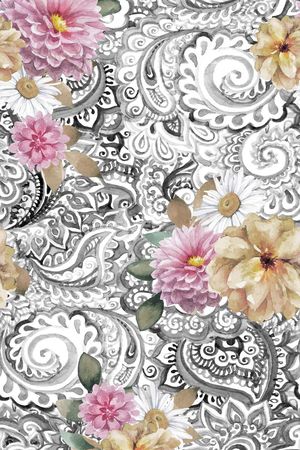 花卉印花华亿平台图片