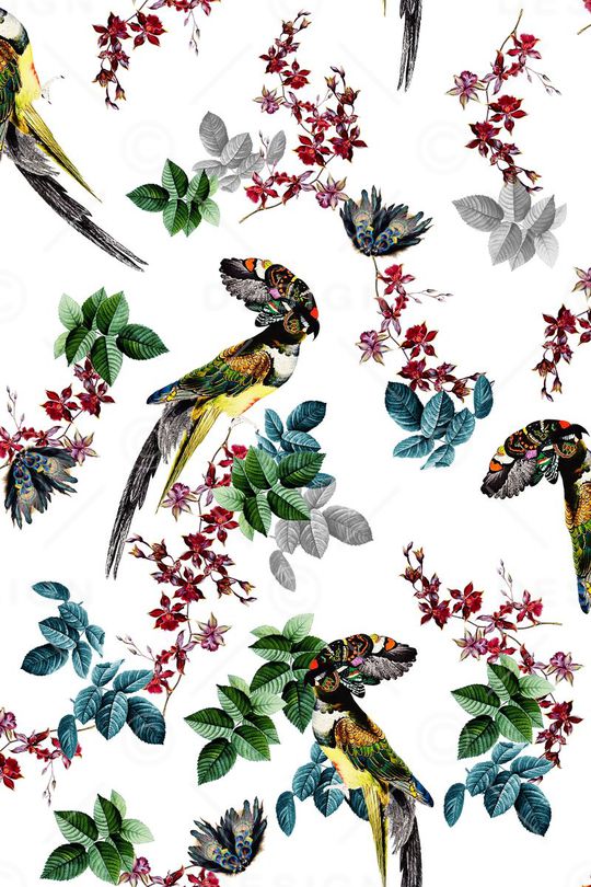 树叶印花华亿平台图片