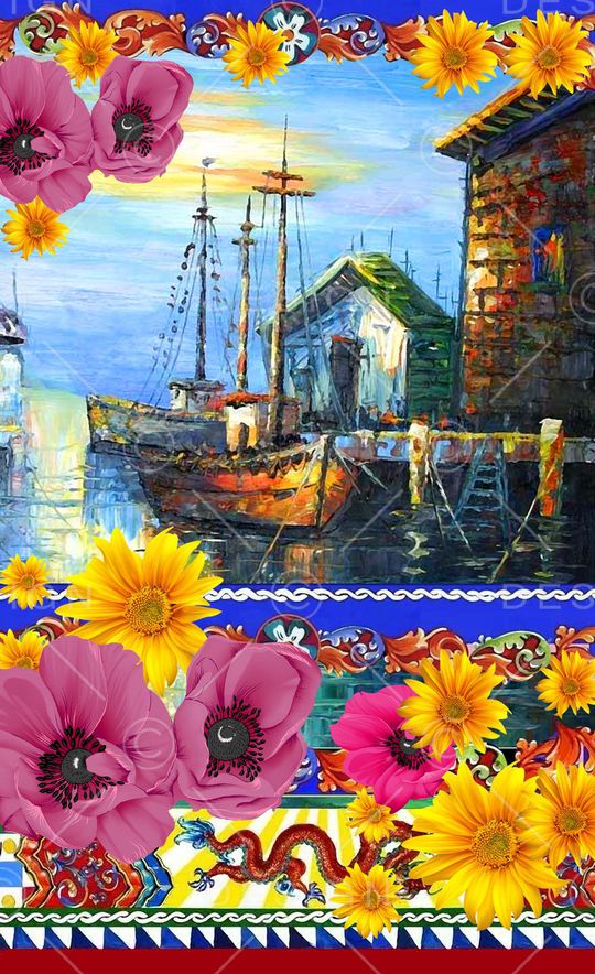 潮流时尚印花华亿平台图片