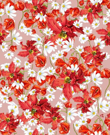 512320-潮流时尚罂粟花菊花组合D&G风格数