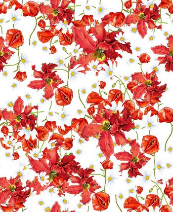 512321-潮流时尚罂粟花菊花组合D&G风格数