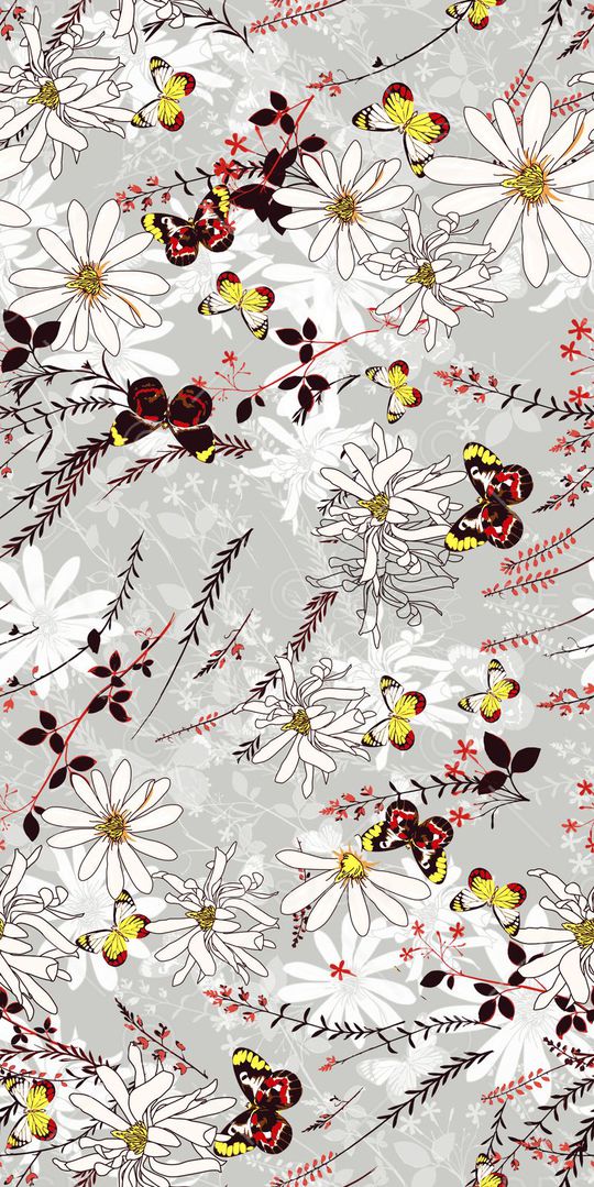 蝴蝶印花华亿平台图片