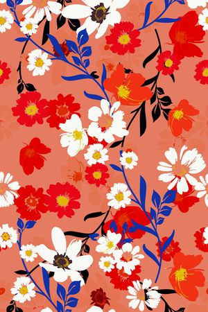 花卉印花华亿平台图片