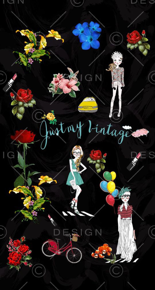 手绘 时尚 高贵 米兰  时装周 DG Dolce&Gabbana 杜嘉班纳 人物 花卉印花华亿平台图片