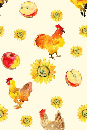 公鸡印花华亿平台图片