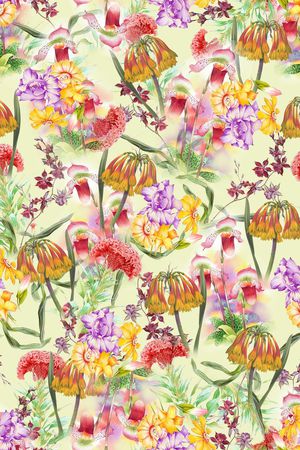 花卉印花华亿平台图片