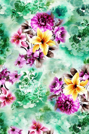 春夏  时尚印花华亿平台图片