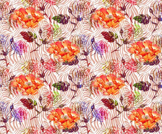 古典花纹印花华亿平台图片