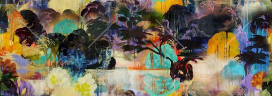 油画植物印花华亿平台图片