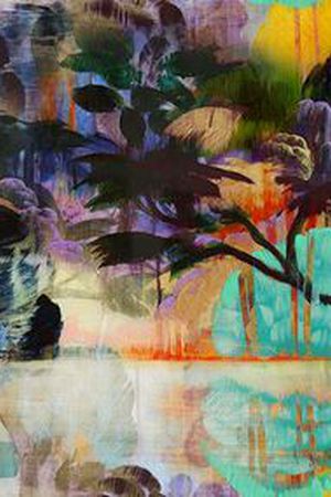 油画植物印花华亿平台图片