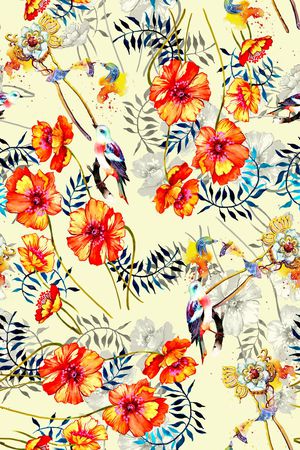 手绘印花华亿平台图片