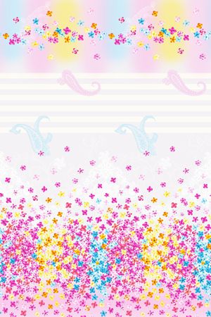 手绘花卉印花华亿平台图片