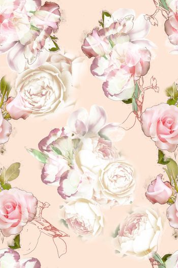 淡雅印花华亿平台图片