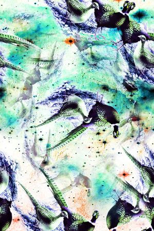 水墨印花华亿平台图片