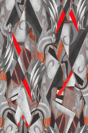 休闲时尚 水彩 抽象 中国风 几何印花华亿平台图片