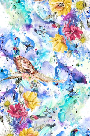 蝴蝶印花华亿平台图片