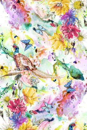 蝴蝶印花华亿平台图片