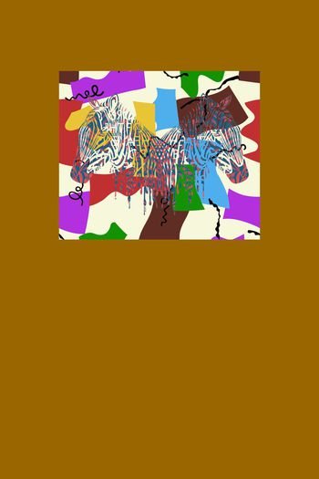 513143-几何斑马剪影