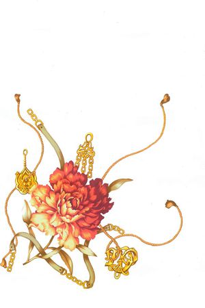 传统花卉印花华亿平台图片