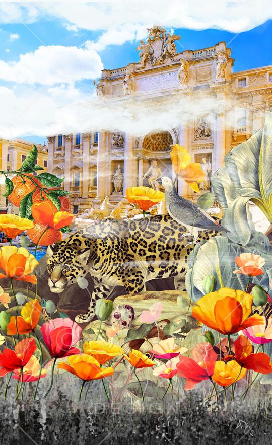 潮流时尚印花华亿平台图片