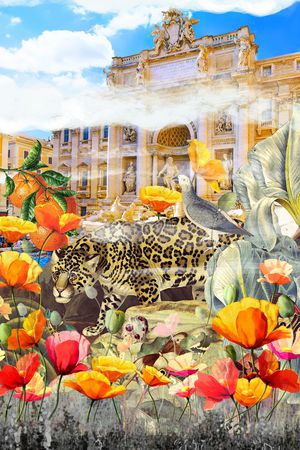 潮流时尚印花华亿平台图片