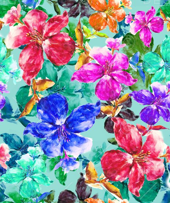 花卉印花华亿平台图片