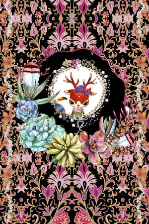 欧式印花华亿平台图片