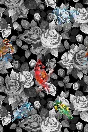 休闲时尚 复古 写意 水彩印花华亿平台图片