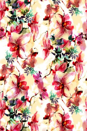 花卉印花华亿平台图片