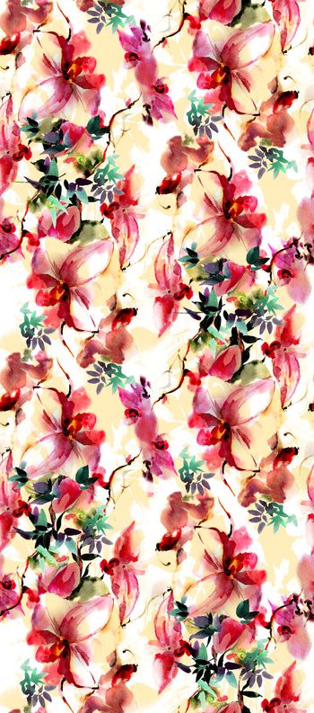 513552-中国风手绘水彩花卉