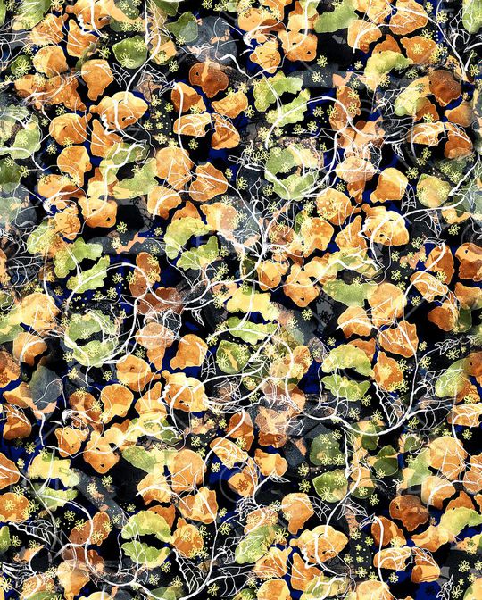 花卉印花华亿平台图片