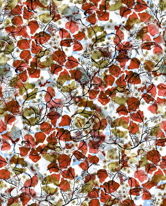 花卉印花华亿平台图片