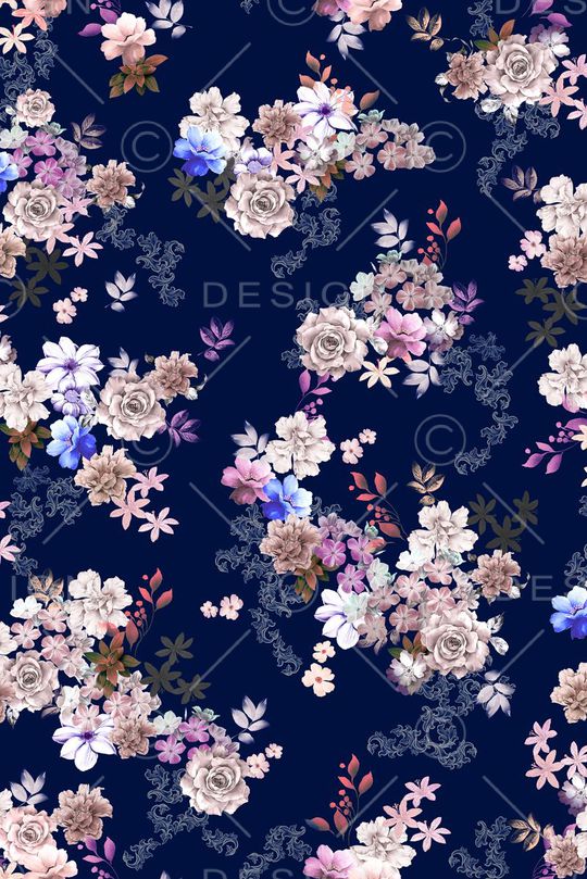 花卉印花华亿平台图片