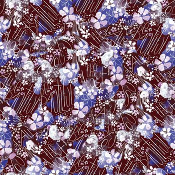 513631-复古 手绘花卉 字母 服装  沙发