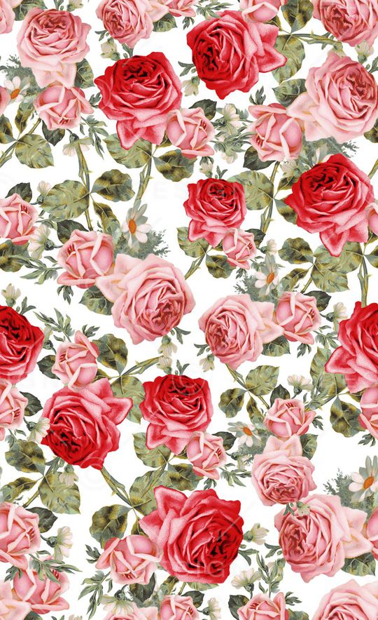 手绘玫瑰花印花华亿平台图片