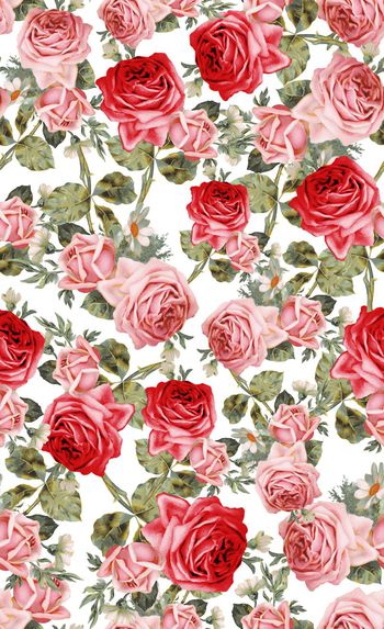 513752-手绘油画玫瑰花