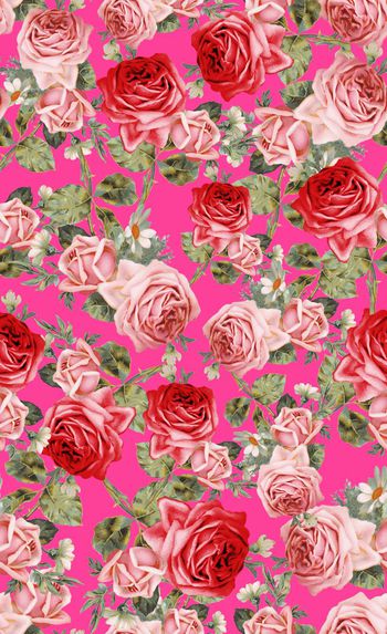 513753-手绘油画玫瑰花