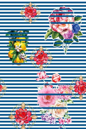 MAX-大牌风格印花华亿平台图片