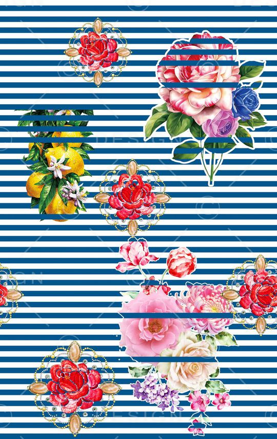 MAX-大牌风格印花华亿平台图片