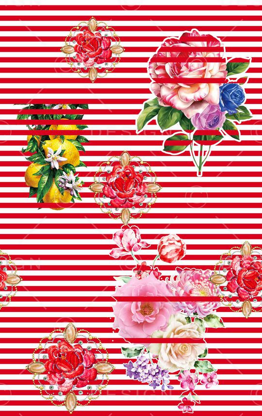 MAX-大牌风格印花华亿平台图片